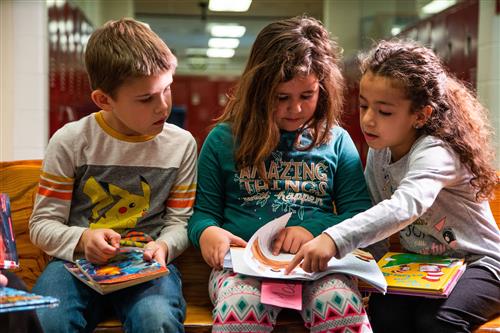 Students reading 