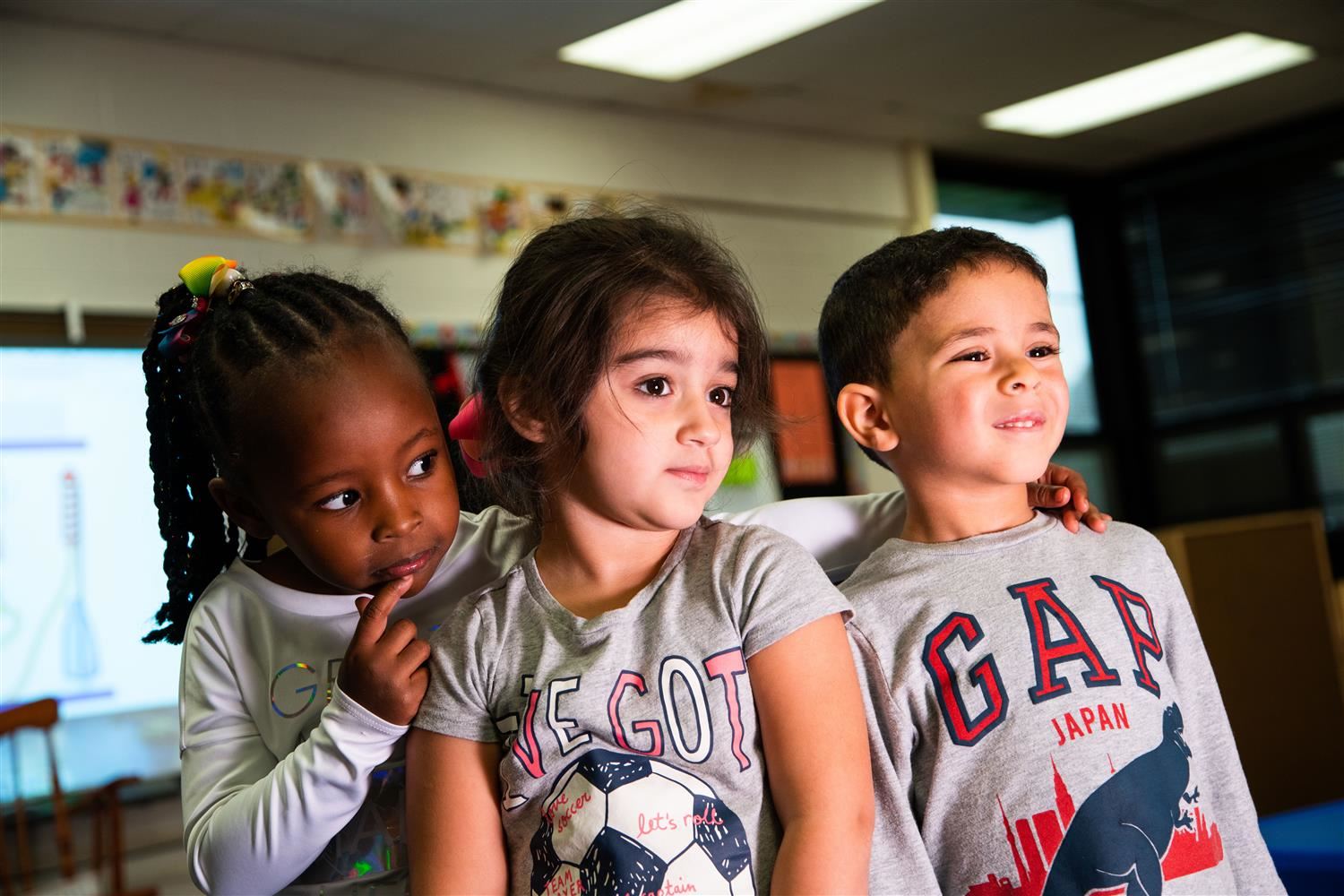 three elementary students three elementary students